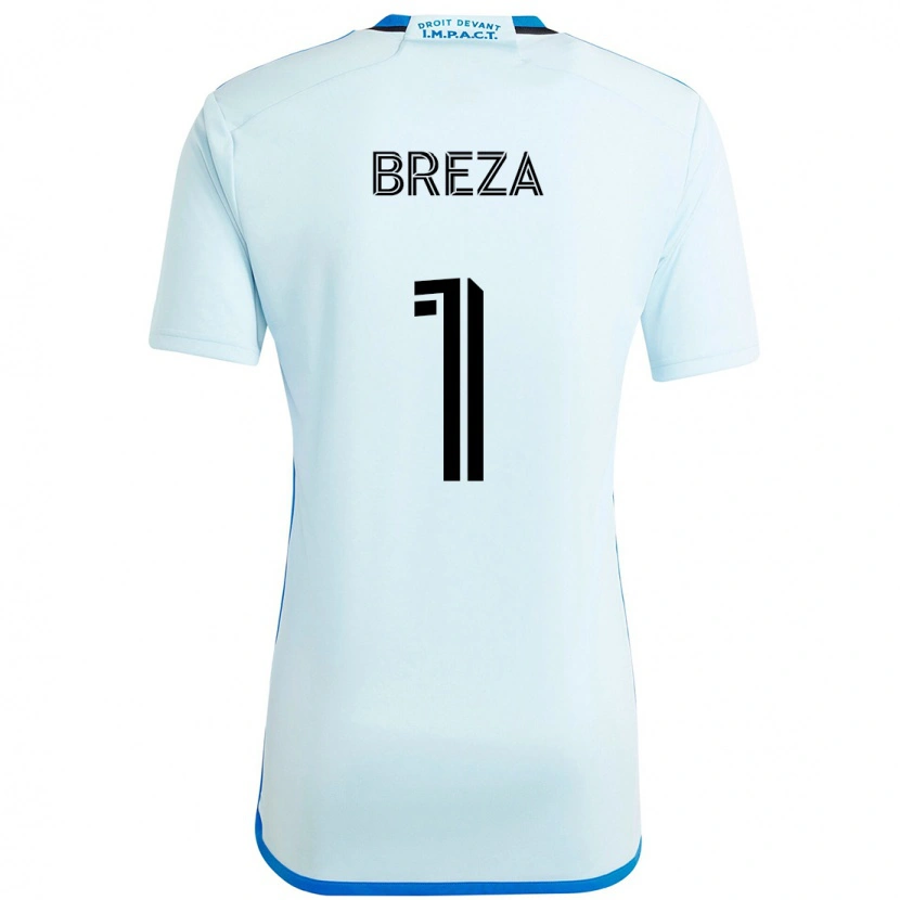 Danxen Homem Camisola Sebastian Breza #1 Azul Celeste Azul Escuro Alternativa 2025/26 Camisa