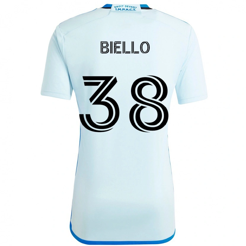 Danxen Homem Camisola Alessandro Biello #38 Azul Celeste Azul Escuro Alternativa 2025/26 Camisa