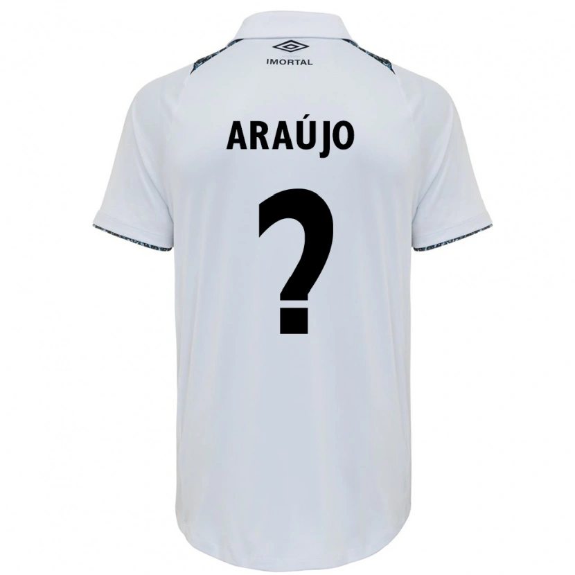 Danxen Homem Camisola João Araújo #0 Branco Azul Alternativa 2025/26 Camisa