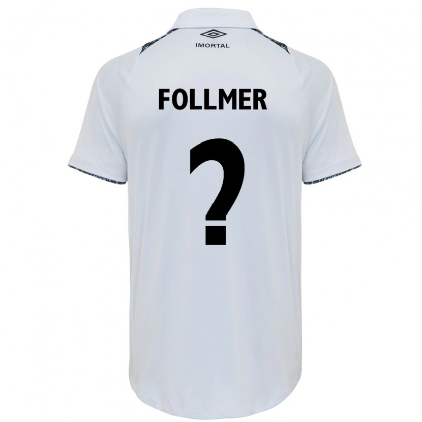 Danxen Homem Camisola Luan Follmer #0 Branco Azul Alternativa 2025/26 Camisa