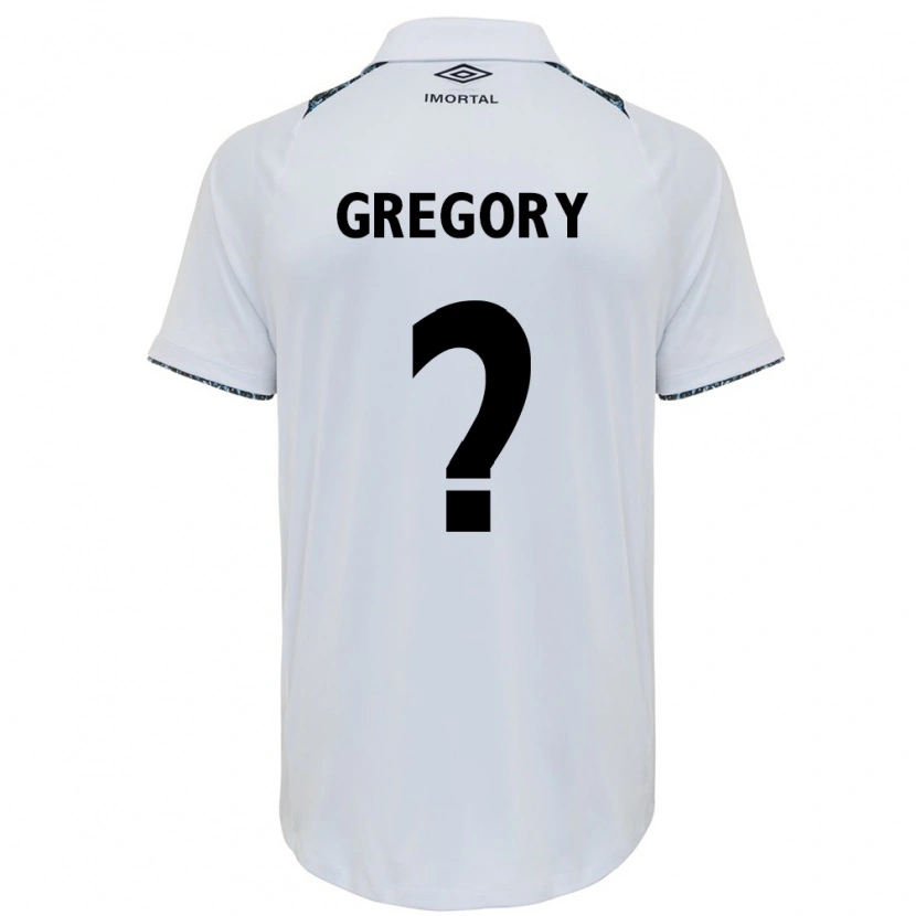 Danxen Homem Camisola Gregory #0 Branco Azul Alternativa 2025/26 Camisa