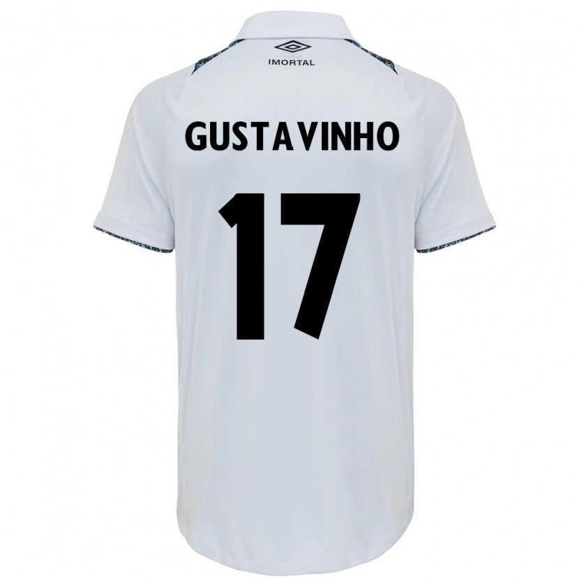 Danxen Homem Camisola Gustavinho #17 Branco Azul Alternativa 2025/26 Camisa