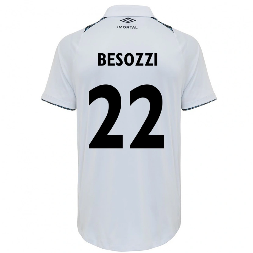 Danxen Homem Camisola Lucas Besozzi #22 Branco Azul Alternativa 2025/26 Camisa