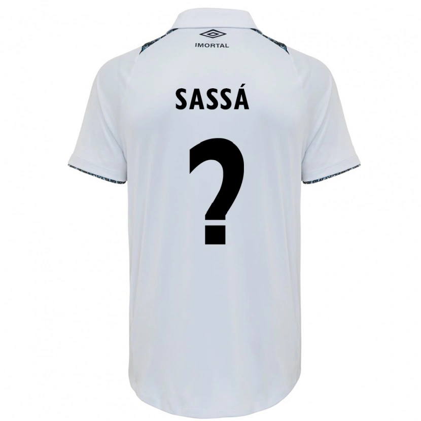 Danxen Homem Camisola Sassá #0 Branco Azul Alternativa 2025/26 Camisa