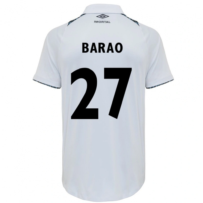 Danxen Homem Camisola Dani Barão #27 Branco Azul Alternativa 2025/26 Camisa