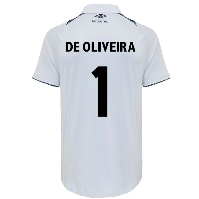 Danxen Homem Camisola Walewska Moreira De Oliveira #1 Branco Azul Alternativa 2025/26 Camisa