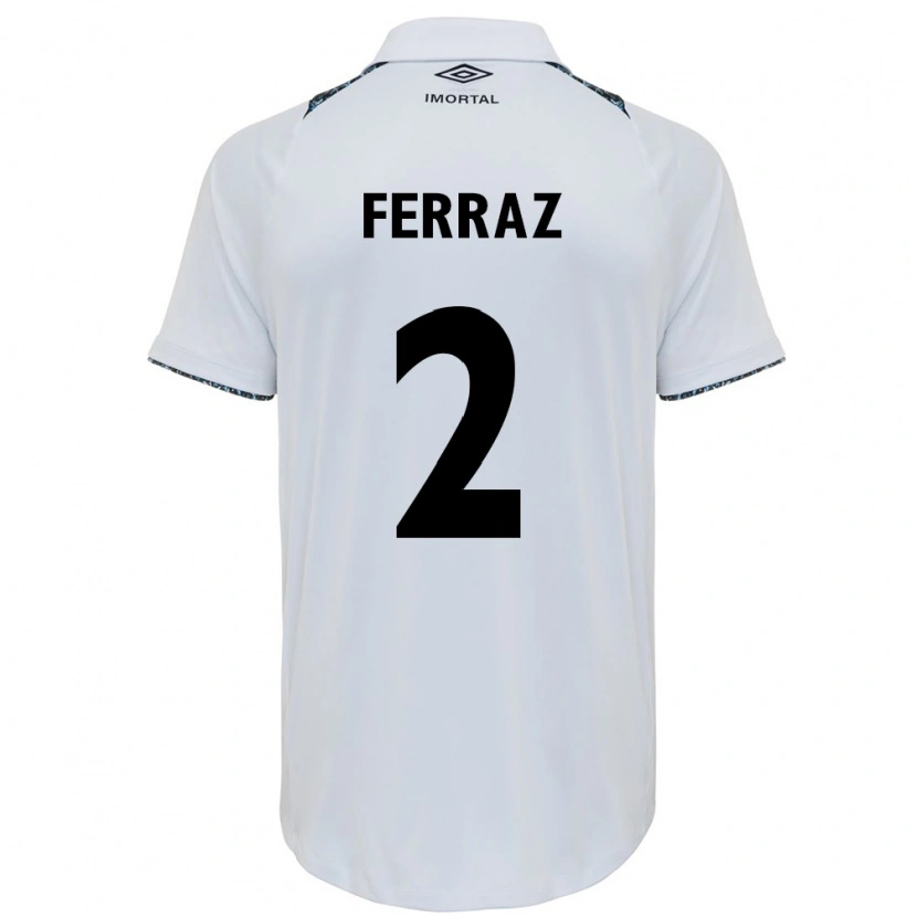 Danxen Homem Camisola Victor Ferraz #2 Branco Azul Alternativa 2025/26 Camisa