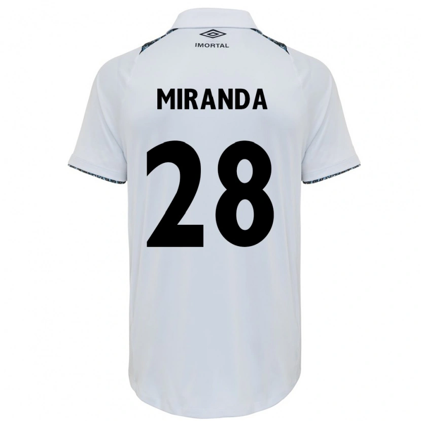 Danxen Homem Camisola Paulo Miranda #28 Branco Azul Alternativa 2025/26 Camisa