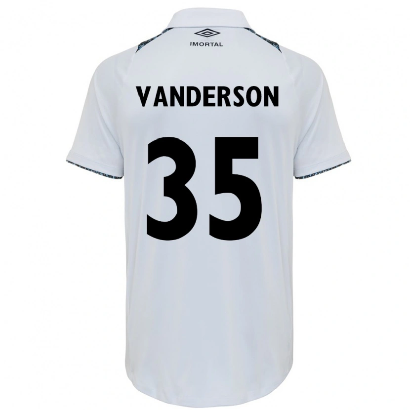 Danxen Homem Camisola Vanderson #35 Branco Azul Alternativa 2025/26 Camisa