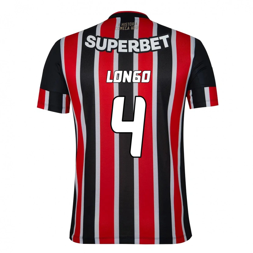 Danxen Homem Camisola Santiago Longo #4 Preto Vermelho Alternativa 2025/26 Camisa