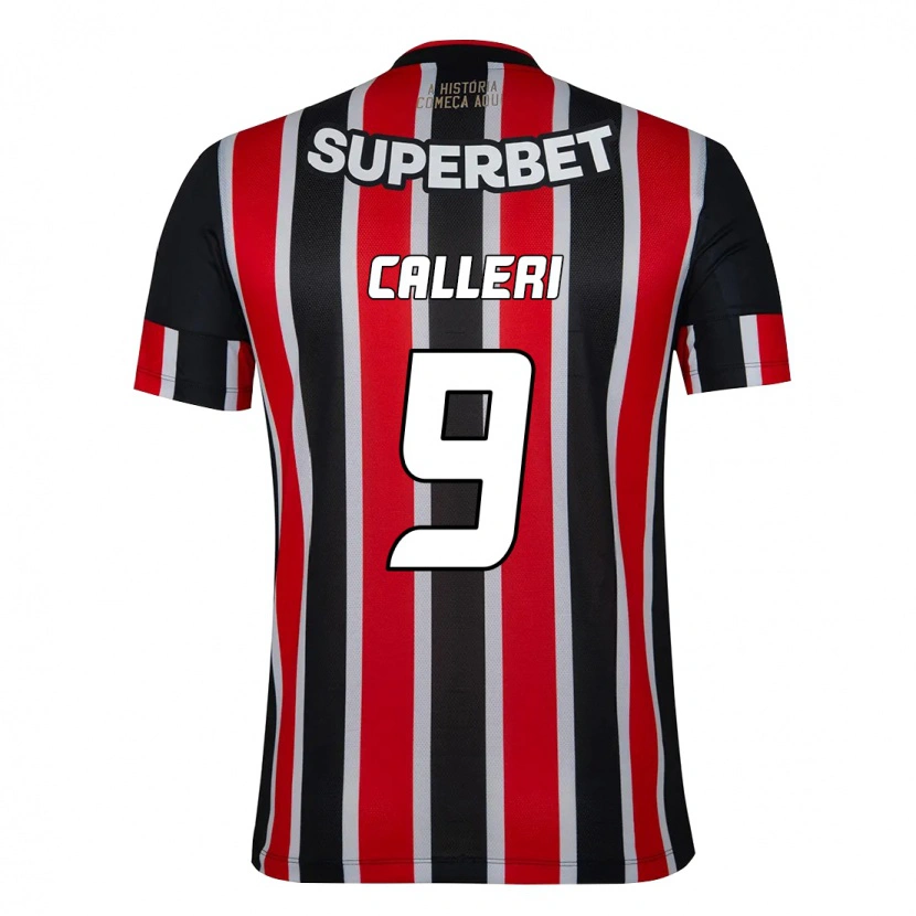 Danxen Homem Camisola Jonathan Calleri #9 Preto Vermelho Alternativa 2025/26 Camisa