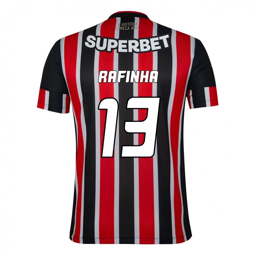 Danxen Homem Camisola Rafinha #13 Preto Vermelho Alternativa 2025/26 Camisa