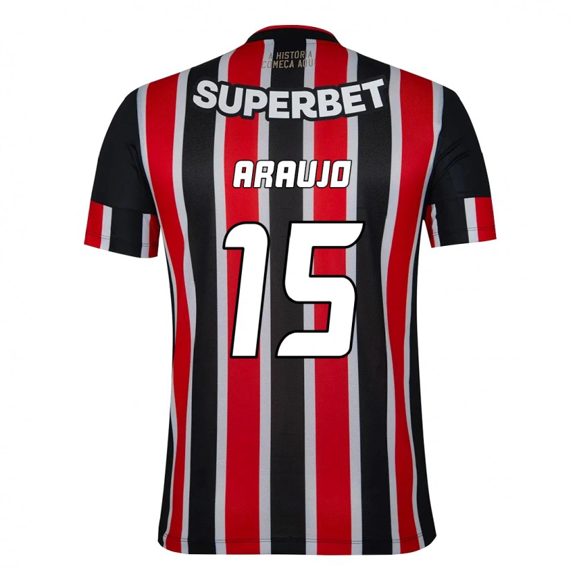 Danxen Homem Camisola Michel Araújo #15 Preto Vermelho Alternativa 2025/26 Camisa