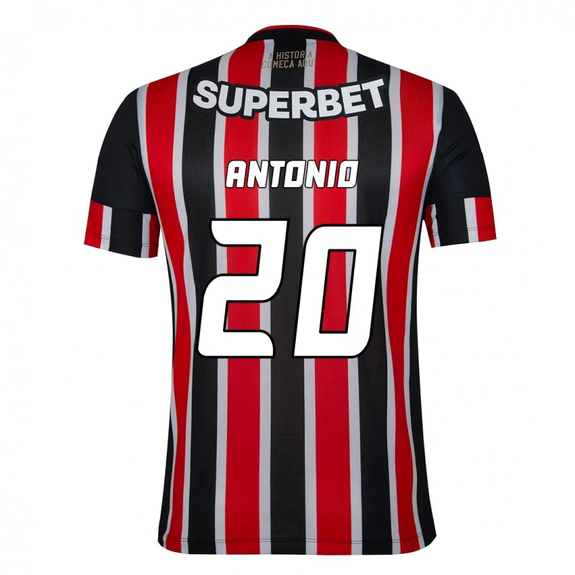 Danxen Homem Camisola Marcos Antônio #20 Preto Vermelho Alternativa 2025/26 Camisa