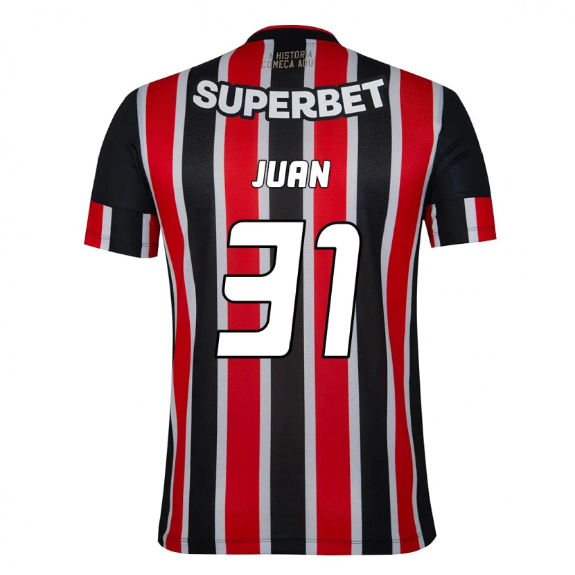 Danxen Homem Camisola Juan #31 Preto Vermelho Alternativa 2025/26 Camisa