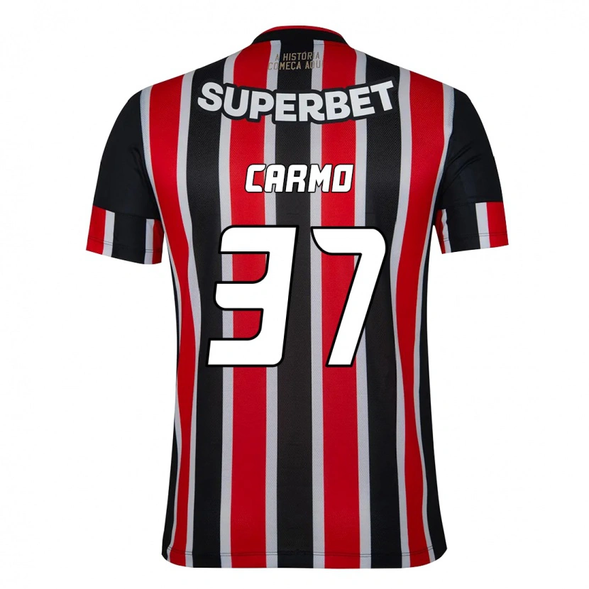Danxen Homem Camisola Henrique Carmo #37 Preto Vermelho Alternativa 2025/26 Camisa
