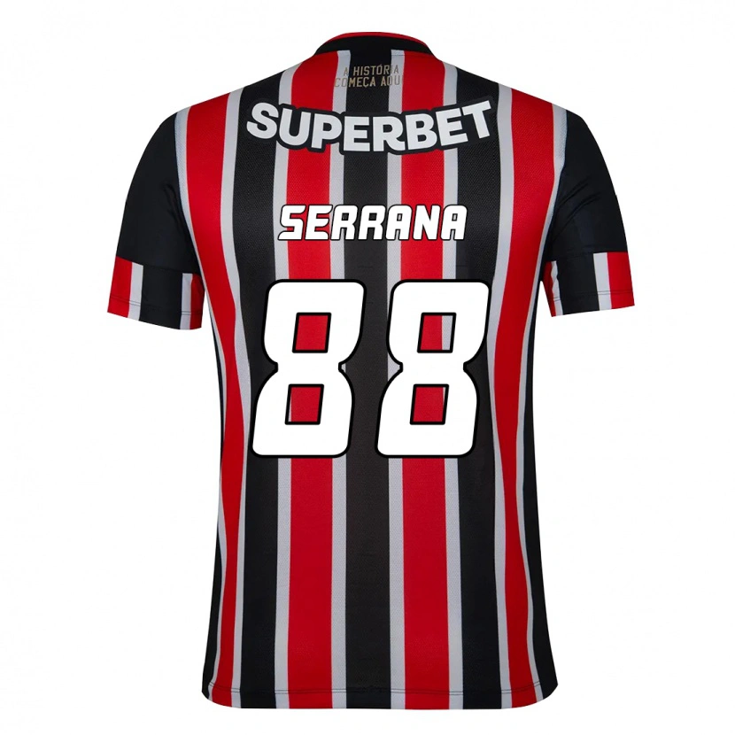 Danxen Homem Camisola Serrana #88 Preto Vermelho Alternativa 2025/26 Camisa