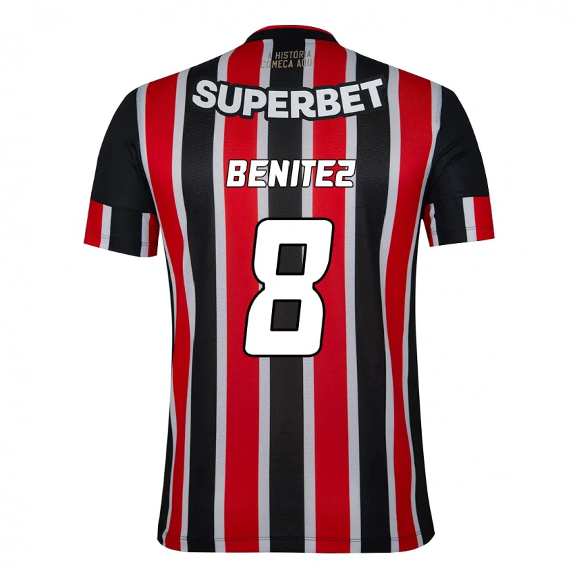 Danxen Homem Camisola Martin Benitez #8 Preto Vermelho Alternativa 2025/26 Camisa