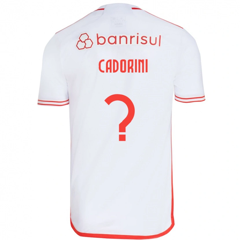 Danxen Homem Camisola Matheus Cadorini #0 Branco Vermelho Alternativa 2025/26 Camisa