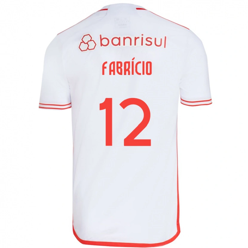 Danxen Homem Camisola Fabrício #12 Branco Vermelho Alternativa 2025/26 Camisa