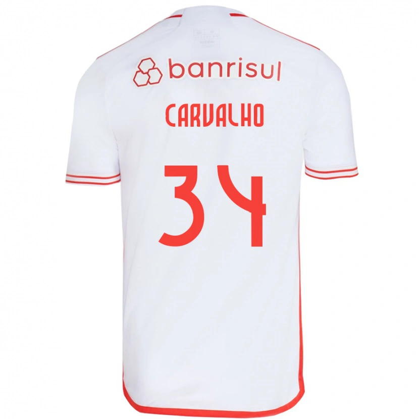Danxen Homem Camisola Gabriel Carvalho #34 Branco Vermelho Alternativa 2025/26 Camisa