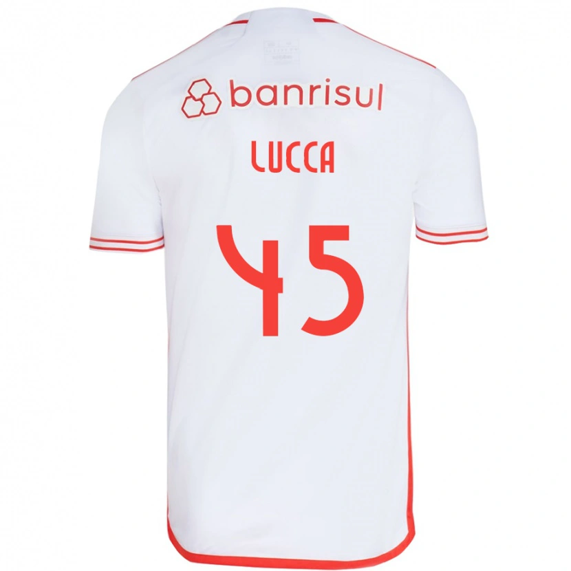 Danxen Homem Camisola Lucca #45 Branco Vermelho Alternativa 2025/26 Camisa