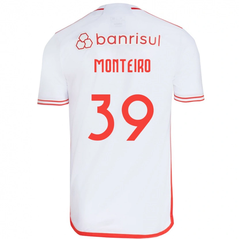 Danxen Homem Camisola Letícia Monteiro #39 Branco Vermelho Alternativa 2025/26 Camisa