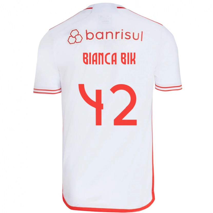 Danxen Homem Camisola Bianca Bik #42 Branco Vermelho Alternativa 2025/26 Camisa