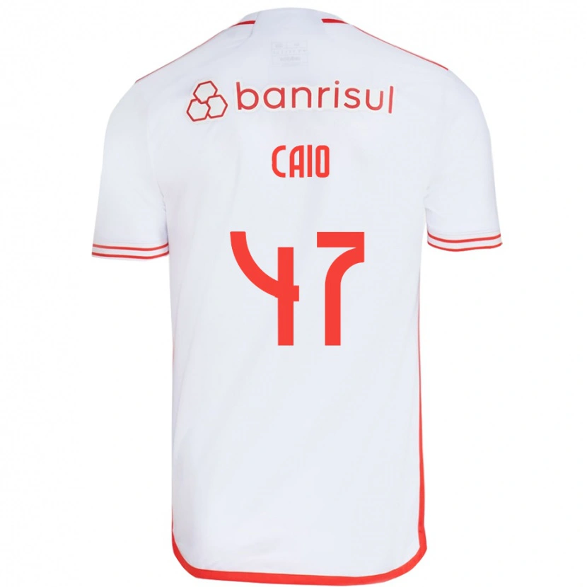 Danxen Homem Camisola Caio Vidal #47 Branco Vermelho Alternativa 2025/26 Camisa