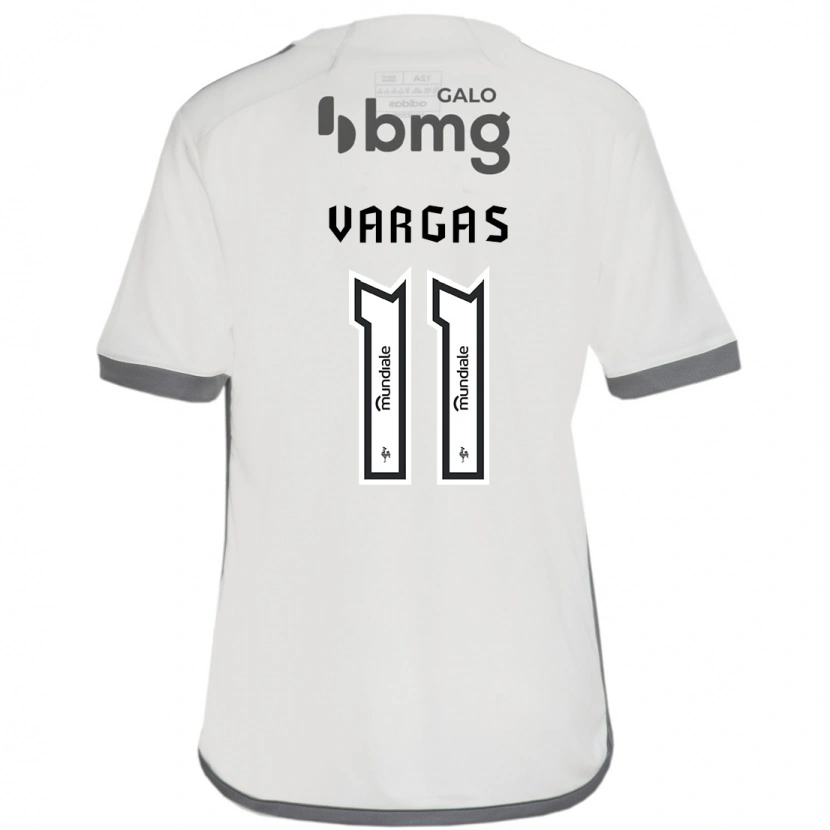 Danxen Homem Camisola Eduardo Vargas #11 Branco Sujo Alternativa 2025/26 Camisa