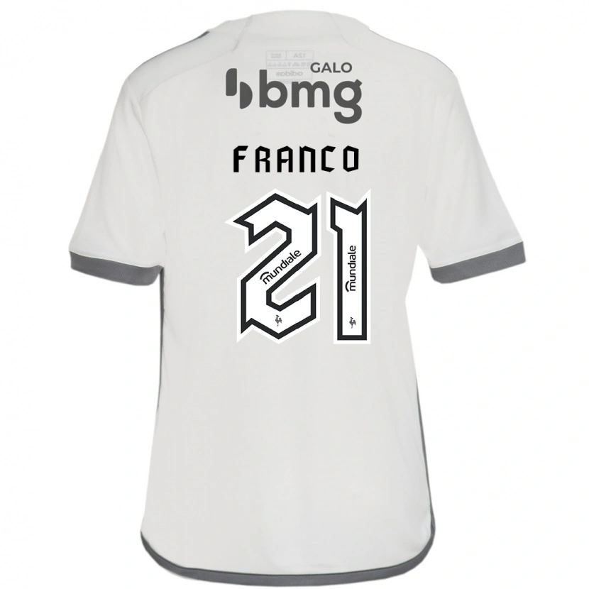 Danxen Homem Camisola Alan Franco #21 Branco Sujo Alternativa 2025/26 Camisa