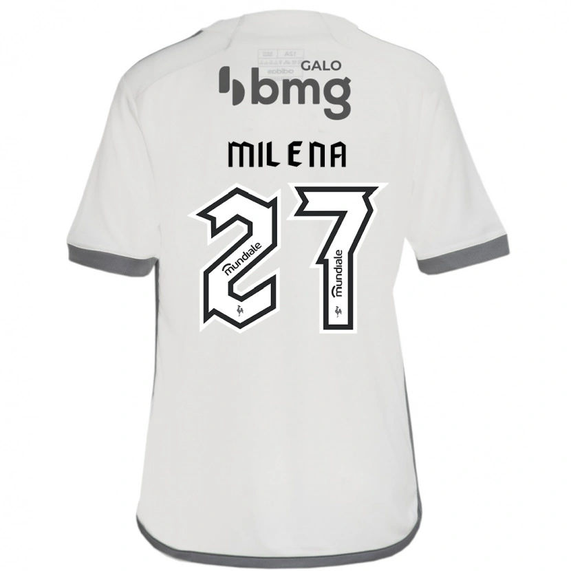 Danxen Homem Camisola Milena #27 Branco Sujo Alternativa 2025/26 Camisa