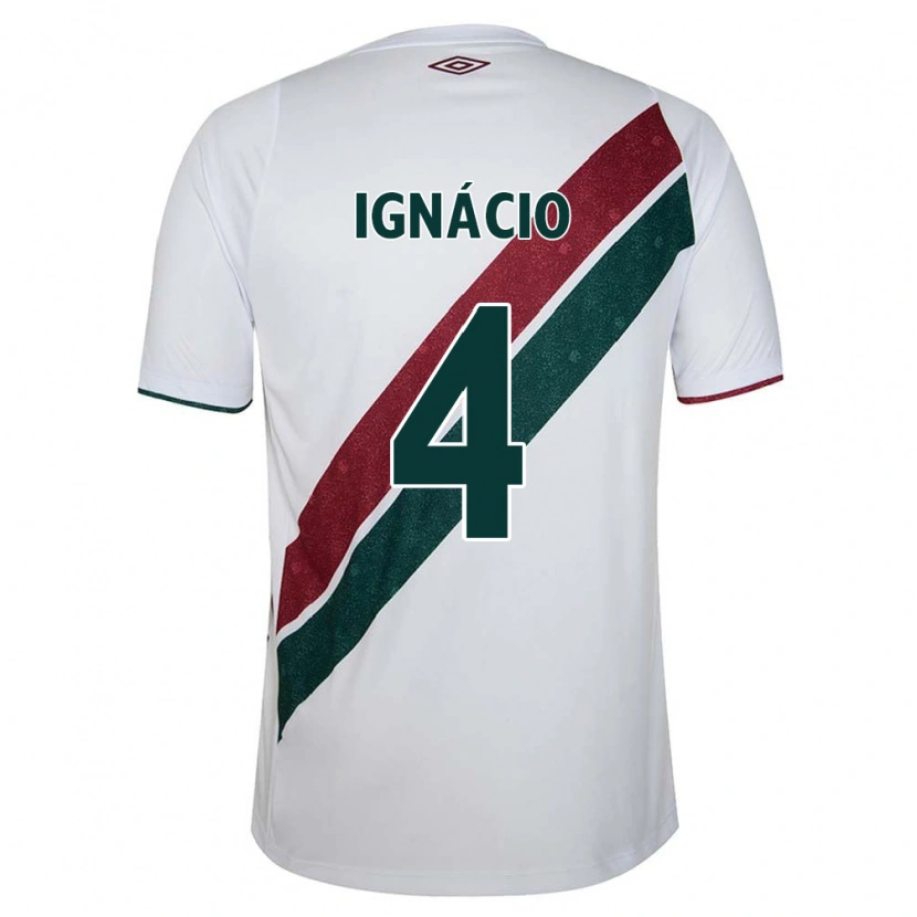 Danxen Homem Camisola Ignácio #4 Branco Verde Bordô Alternativa 2025/26 Camisa