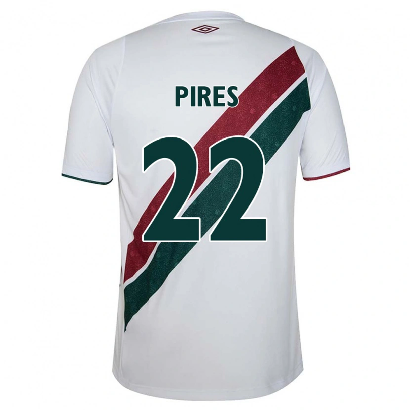 Danxen Homem Camisola Gabriel Pires #22 Branco Verde Bordô Alternativa 2025/26 Camisa