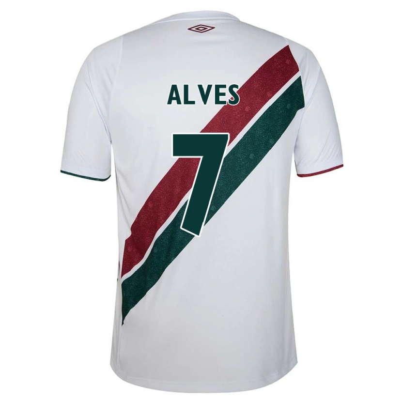 Danxen Homem Camisola Geovana Alves #7 Branco Verde Bordô Alternativa 2025/26 Camisa