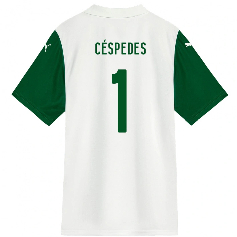 Danxen Homem Camisola Antonio Céspedes #1 Branco Verde Alternativa 2025/26 Camisa