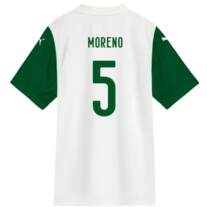 Danxen Homem Camisola Aníbal Moreno #5 Branco Verde Alternativa 2025/26 Camisa