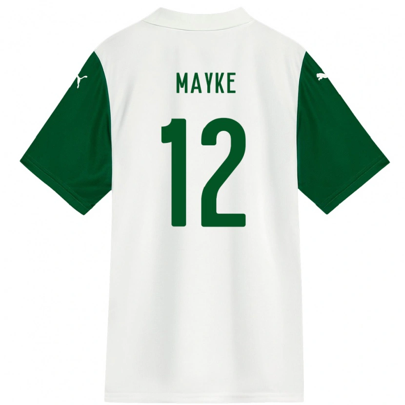 Danxen Homem Camisola Mayke #12 Branco Verde Alternativa 2025/26 Camisa