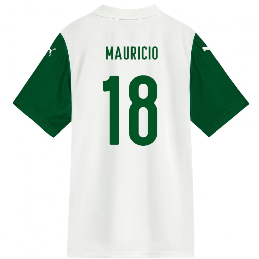 Danxen Homem Camisola Mauricio #18 Branco Verde Alternativa 2025/26 Camisa
