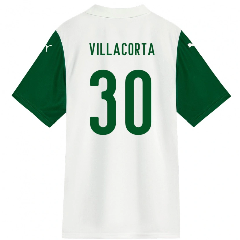 Danxen Homem Camisola Rodrigo Villacorta #30 Branco Verde Alternativa 2025/26 Camisa