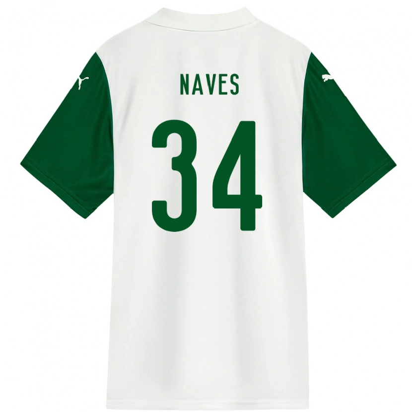 Danxen Homem Camisola Naves #34 Branco Verde Alternativa 2025/26 Camisa