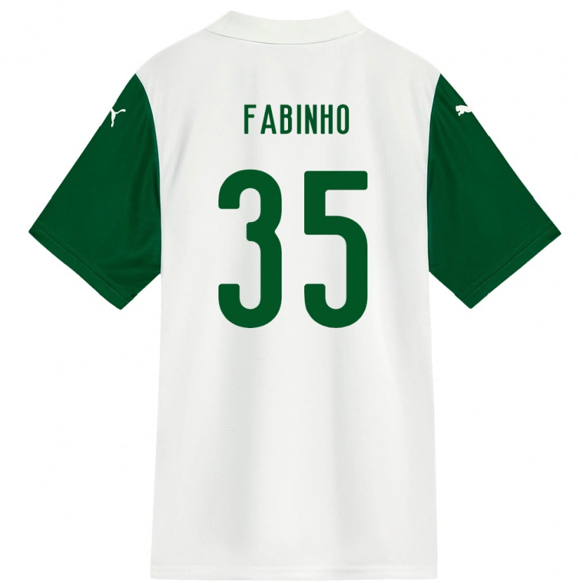Danxen Homem Camisola Fabinho #35 Branco Verde Alternativa 2025/26 Camisa