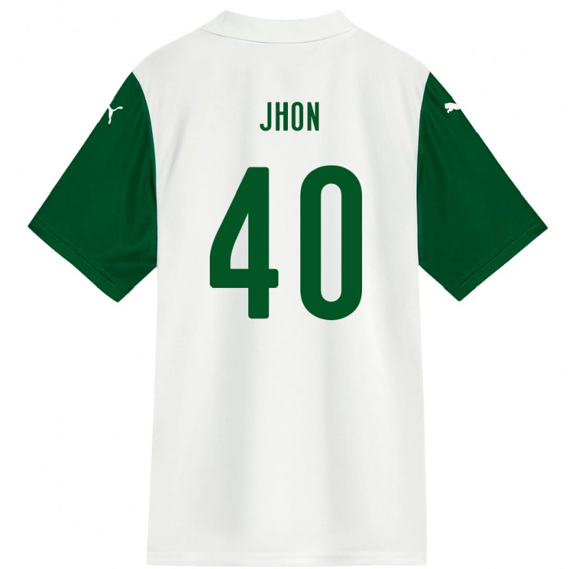 Danxen Homem Camisola Jhon Jhon #40 Branco Verde Alternativa 2025/26 Camisa