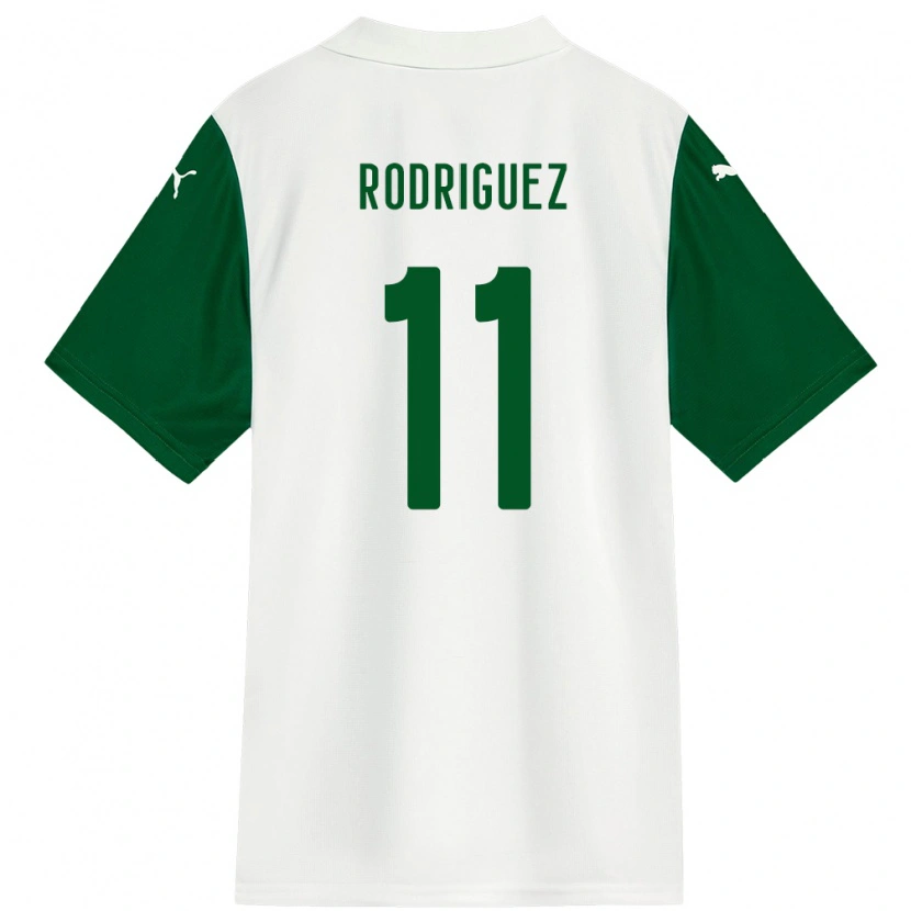 Danxen Homem Camisola Yamila Rodríguez #11 Branco Verde Alternativa 2025/26 Camisa