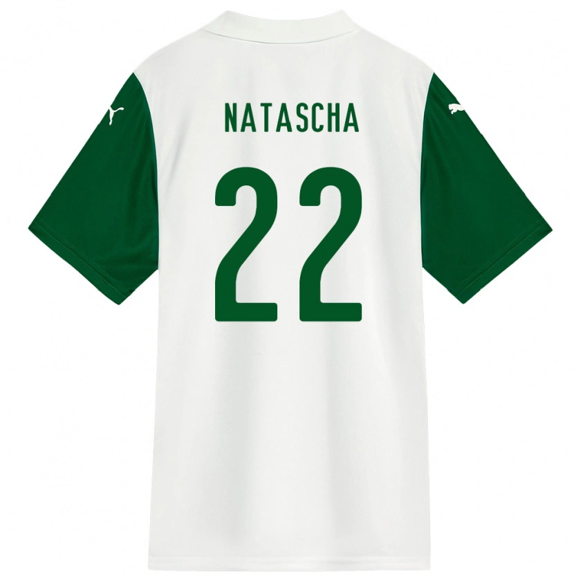 Danxen Homem Camisola Natascha #22 Branco Verde Alternativa 2025/26 Camisa
