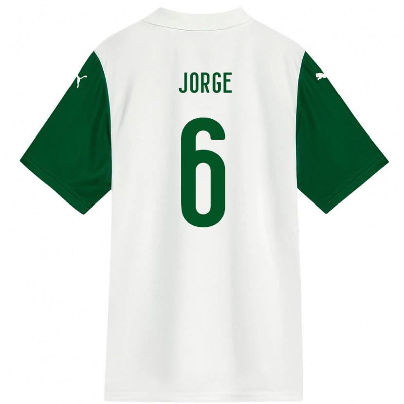 Danxen Homem Camisola Jorge #6 Branco Verde Alternativa 2025/26 Camisa
