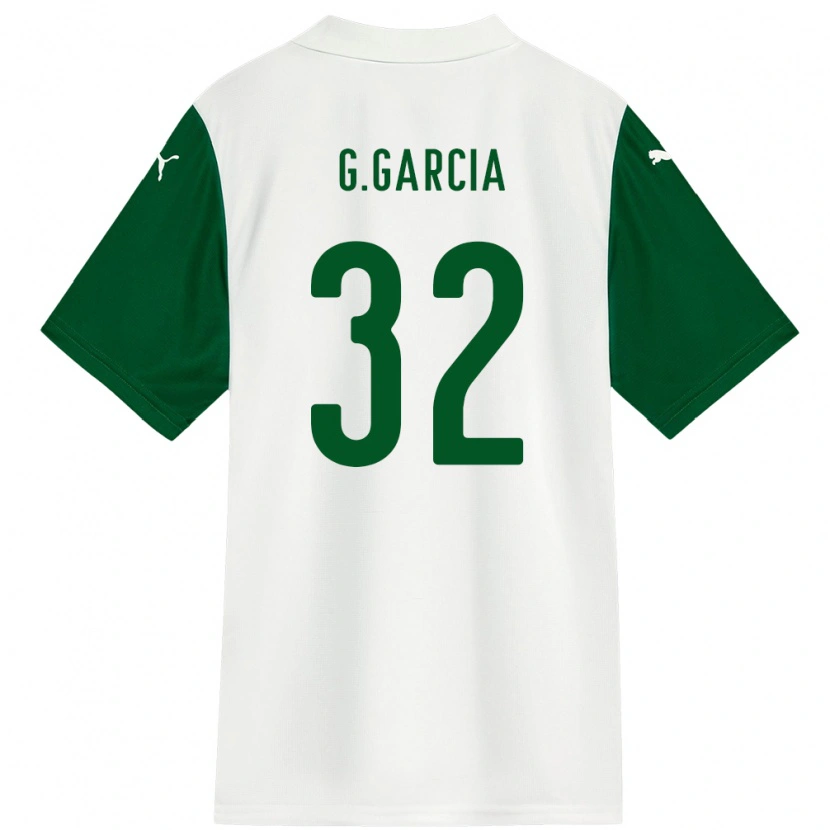 Danxen Homem Camisola Gustavo Garcia #32 Branco Verde Alternativa 2025/26 Camisa