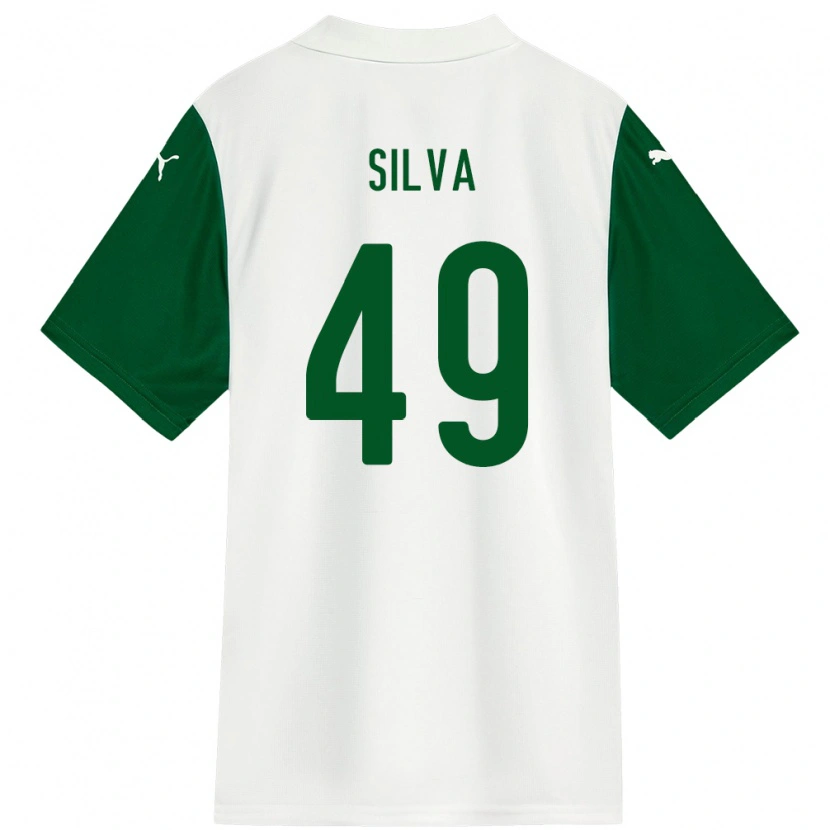 Danxen Homem Camisola Gabriel Silva #49 Branco Verde Alternativa 2025/26 Camisa