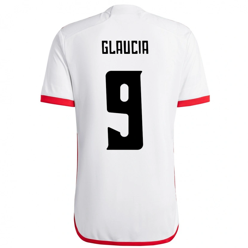 Danxen Homem Camisola Glaucia #9 Branco Vermelho Alternativa 2025/26 Camisa