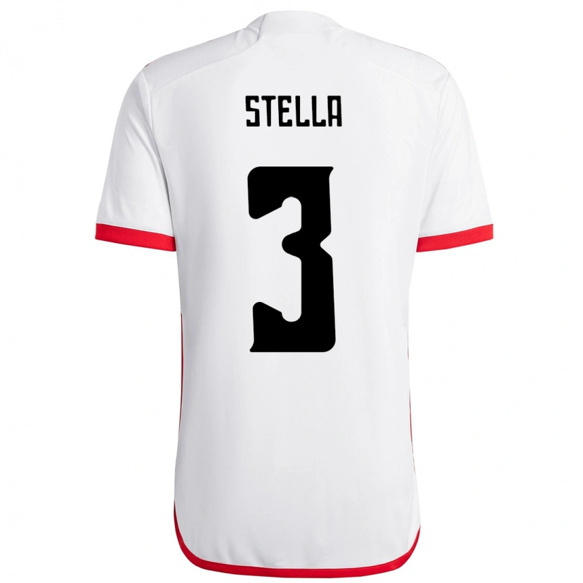 Danxen Homem Camisola Stella #3 Branco Vermelho Alternativa 2025/26 Camisa